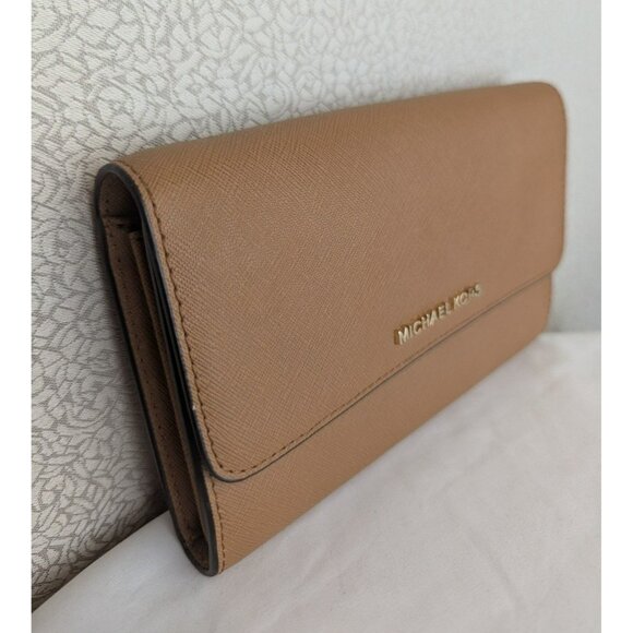 Michael Kors Jet Set Travel Large Phone Crossbody Brown BAG ONLY- NO STRAP - Picture 3 of 12